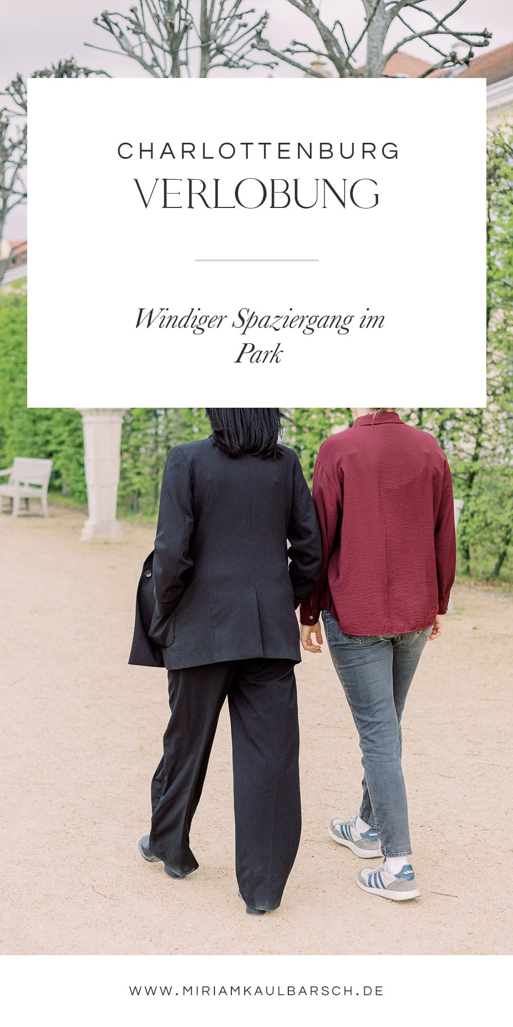 Verlobung in Charlottenburg - Windiger Spaziergang im Park