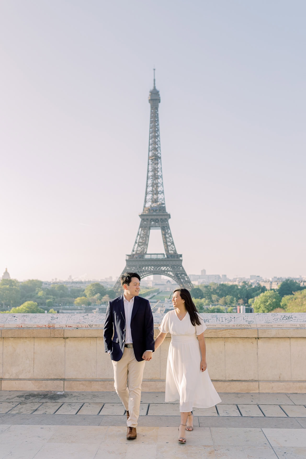 Verlobung in Paris - ein morgendlicher Spaziergang