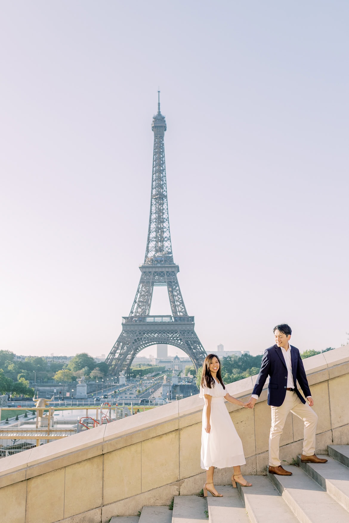 Verlobung in Paris - ein morgendlicher Spaziergang