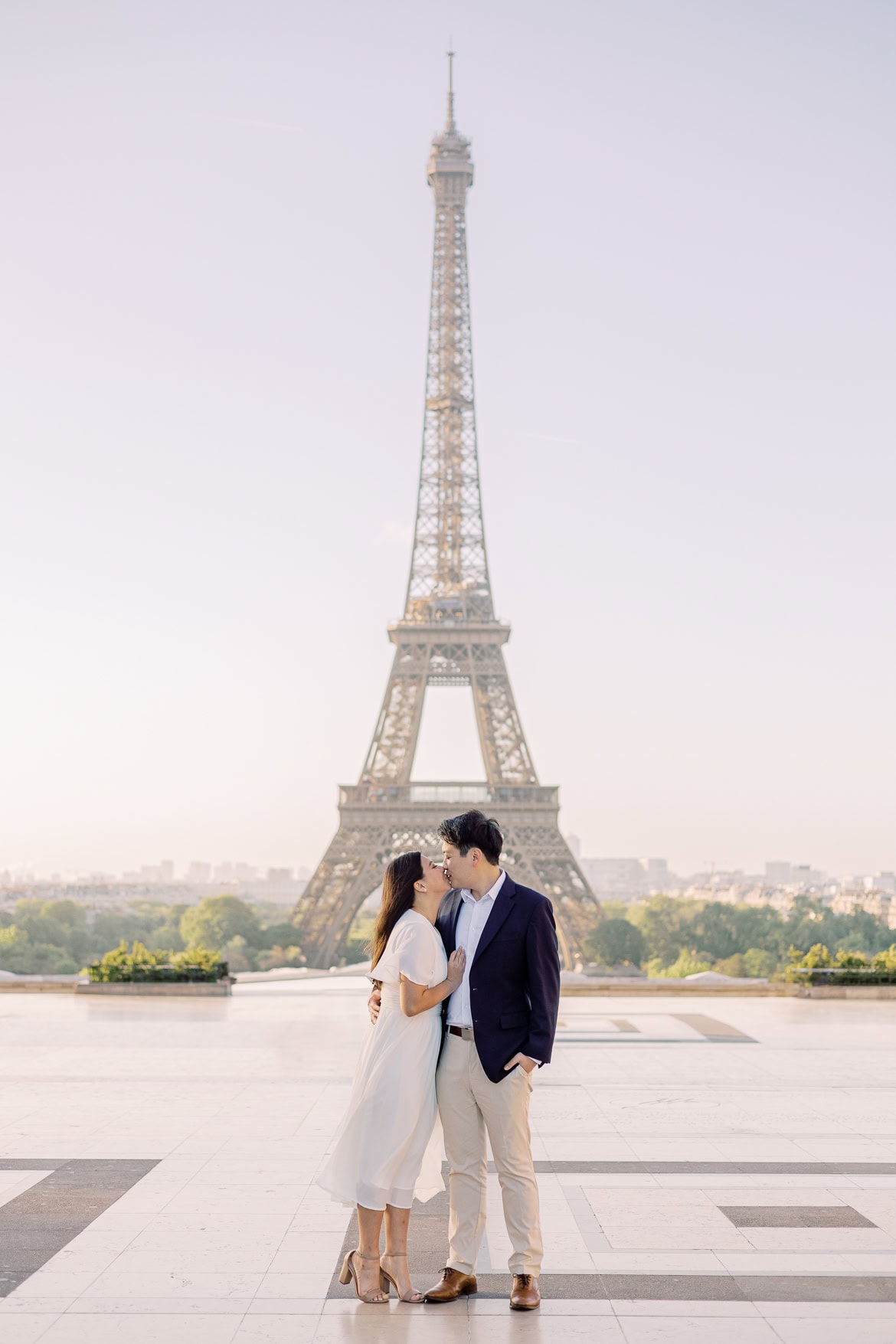 Verlobung in Paris - ein morgendlicher Spaziergang