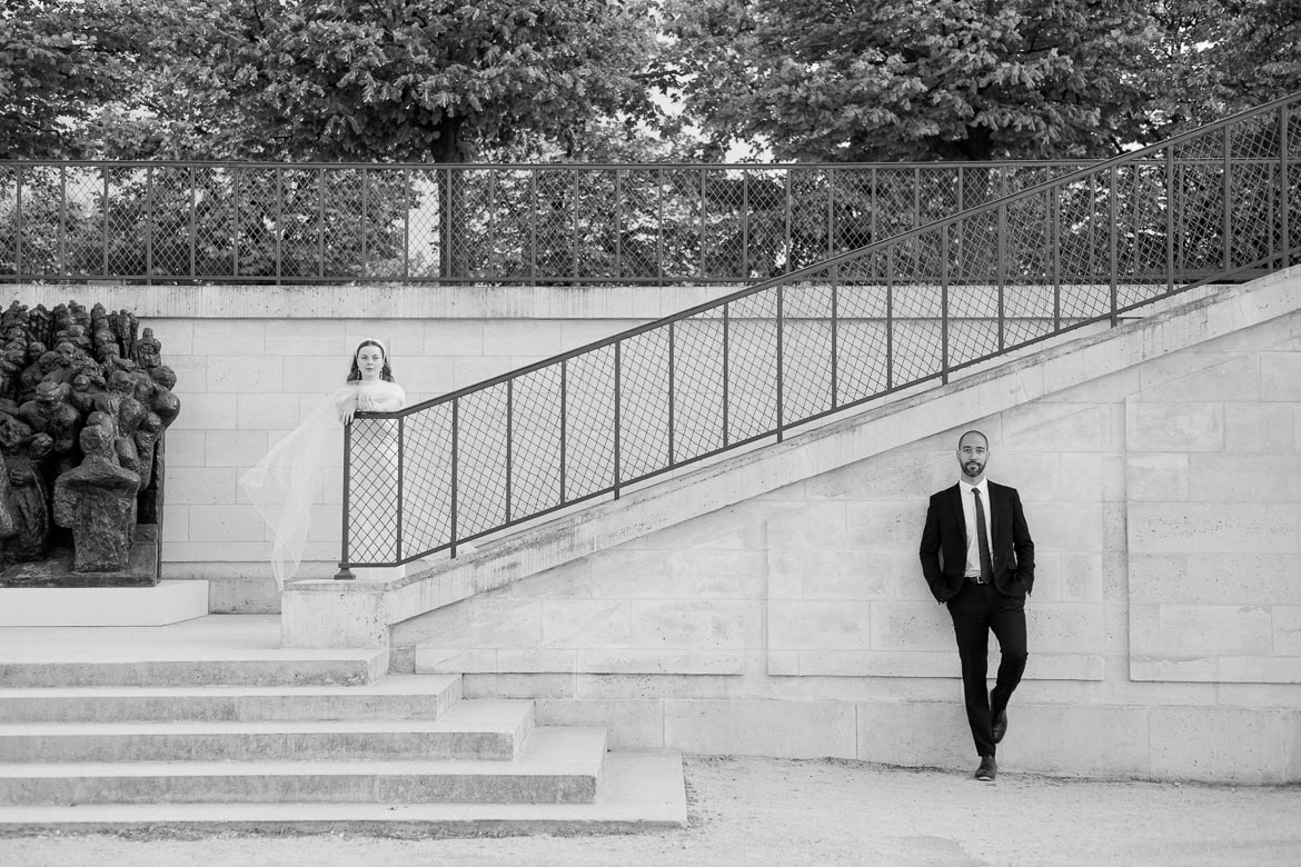 After Wedding Session am Louvre - ein abendlicher Spaziergang